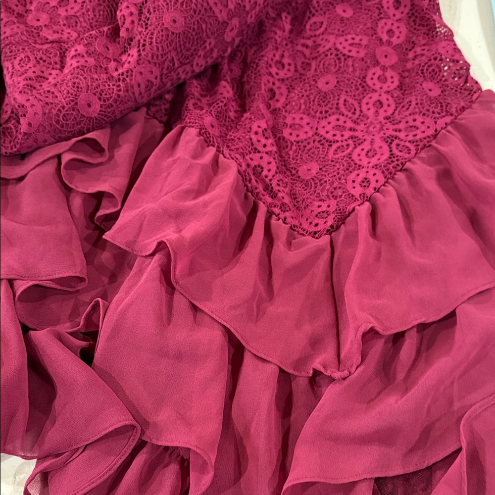 Sundance burgundy Lace Maxi Dress size M NWT maxi - Picture 13 of 14